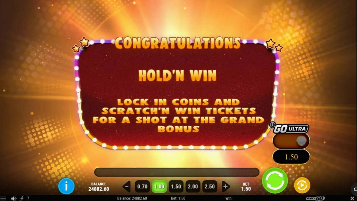 Tampilan visual slot Granny’s Wild dengan tema neon Vegas dan karakter nenek yang ceria.